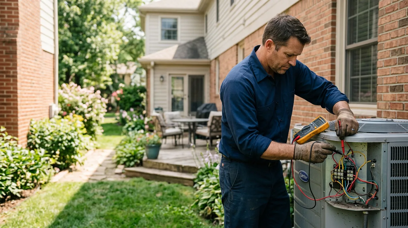 HVAC technician working near Briggsville, WI